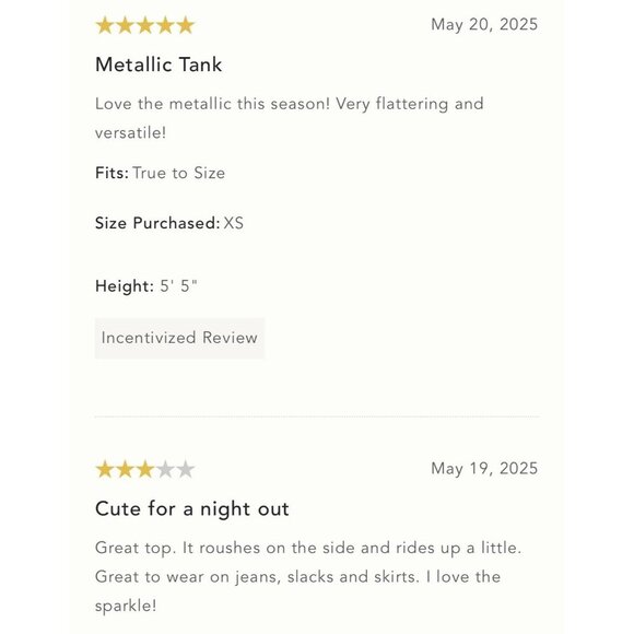 NWT Size S - Maeve Mock-Neck Ruched Shine Tank in Gold - Picture 5 of 13